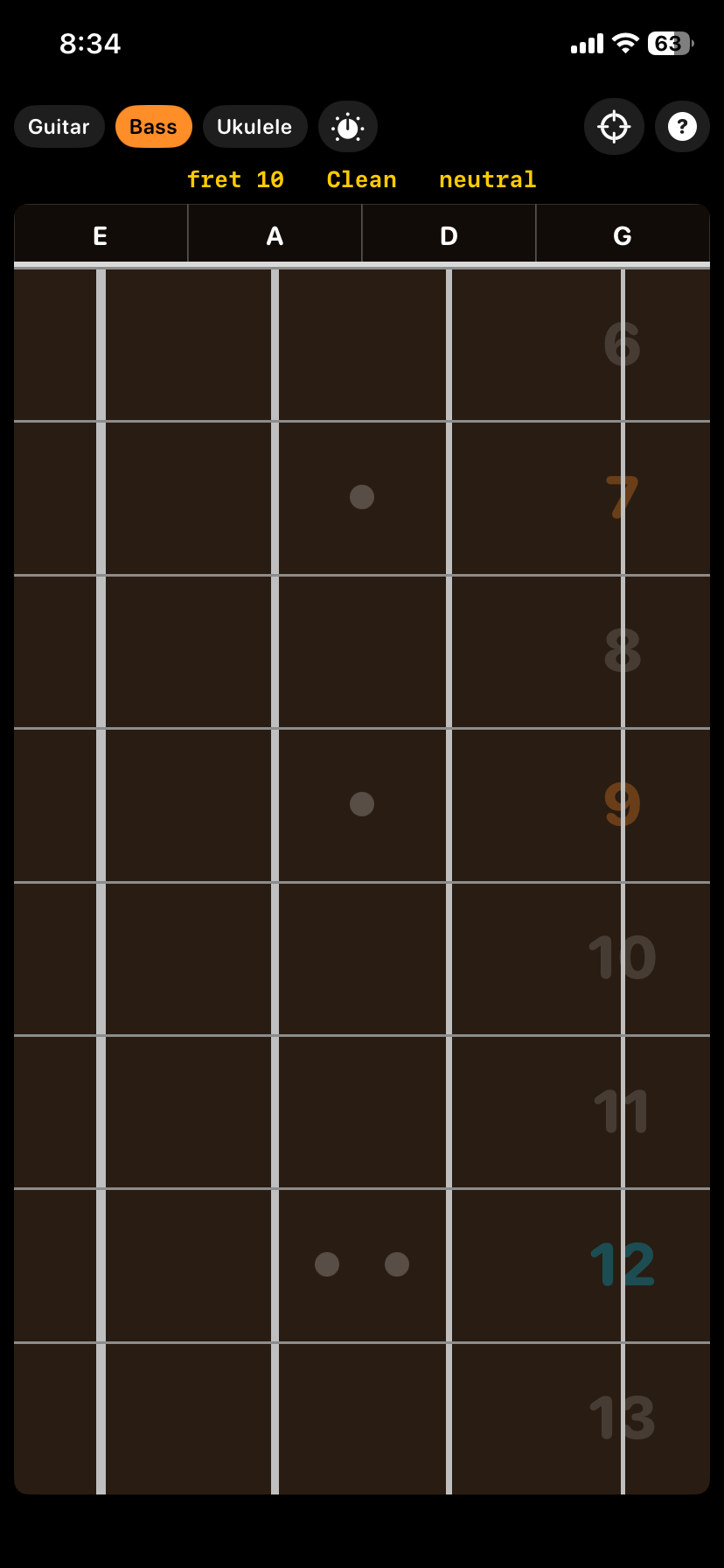 Bass Fretboard